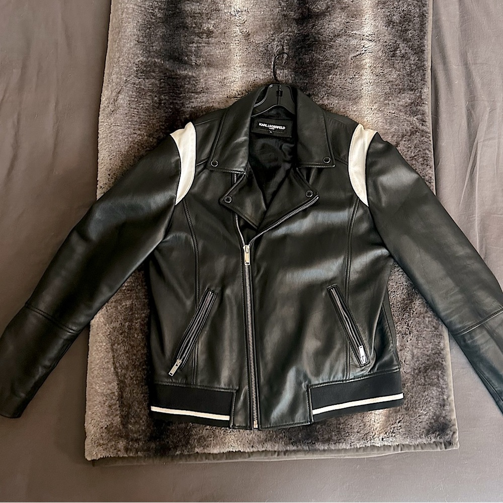 Karl Lagerfeld Leather Mens Jacket